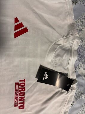 adidas White & Red Toronto Football Club Men's Tee